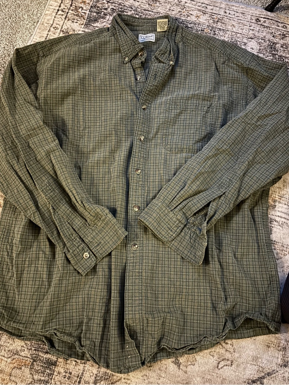 L.L. Bean Plaid Button-Down Shirt